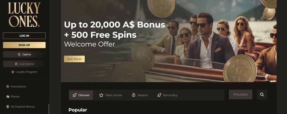 Lucky Ones welcome bonus